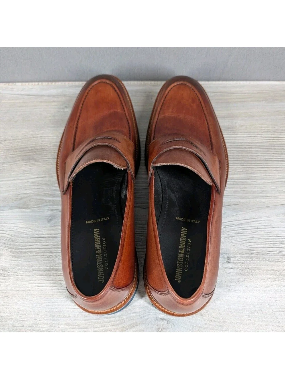 Johnston & Murphy Brown Leather Penny Loafers Size 13